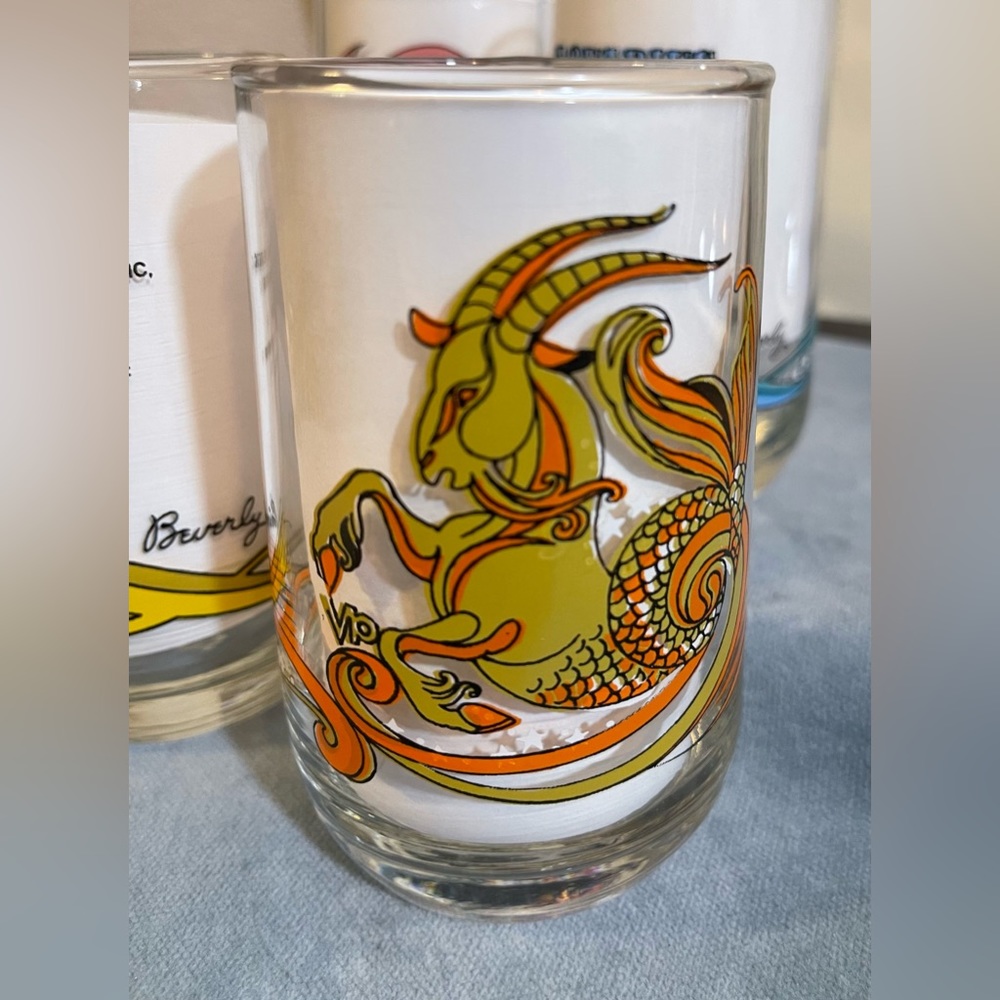 Vintage Capricorn Drinking Glass Beverly